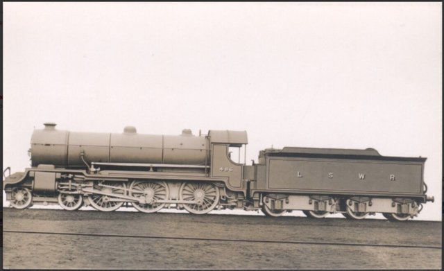 Preview of the first image of Antique Real Photograph PC - L.S.W.R. Engine No.486.