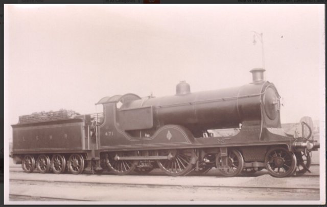 Preview of the first image of Antique Real Photograph PC - L.S.W.R. Engine No 471 & Tender.