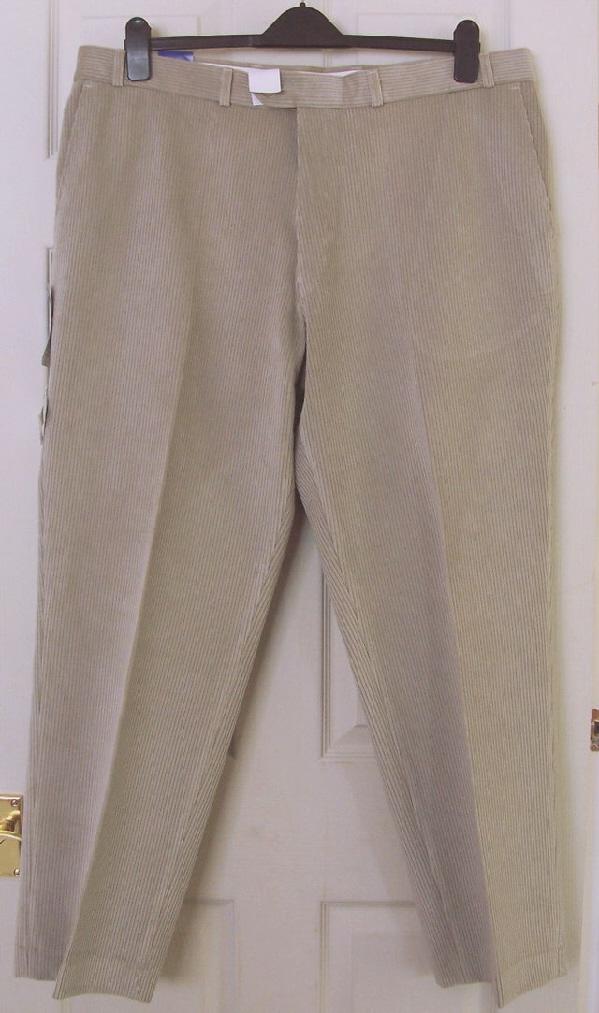 Preview of the first image of BNWT GORGEOUS MENS BEIGE CORDUROY TROUSERS B8.
