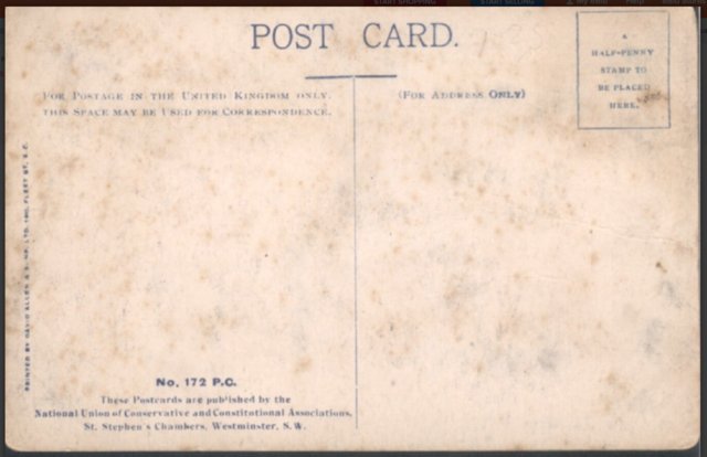 Image 2 of Antique PC c1910 - Election Card FREE TRADE & Tariff Reform