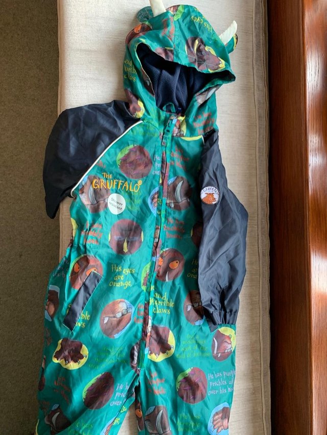 Preview of the first image of Gruffalo shower proof all in one fleece lined.