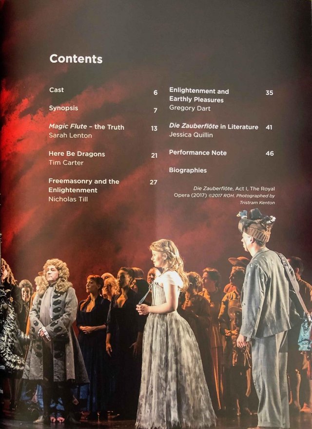 Image 2 of Die Zauberflote Programme Royal Opera House 2019/20