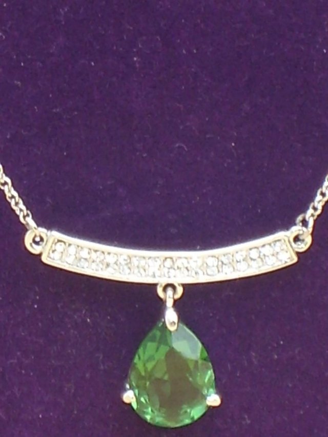Image 4 of Costume Necklace With White/Green Stones