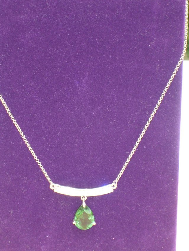 Image 5 of Costume Necklace With White/Green Stones