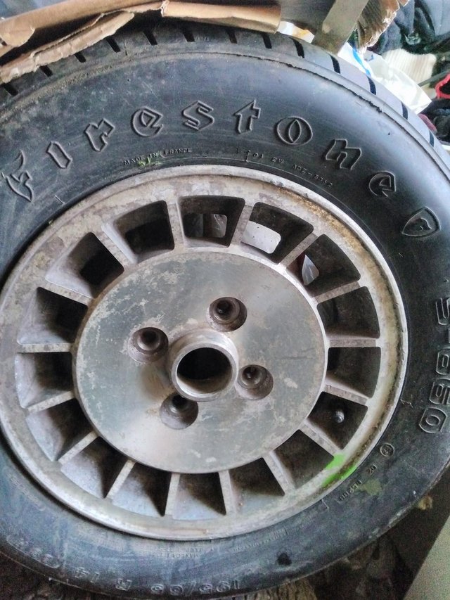Preview of the first image of ALLOY WHEEL/Tyre off 1983 Cortina GHIA.