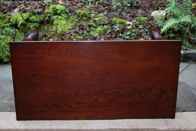 Image 54 of AN OLD CHARM TUDOR BROWN CARVED OAK COFFEE TABLE TV STAND