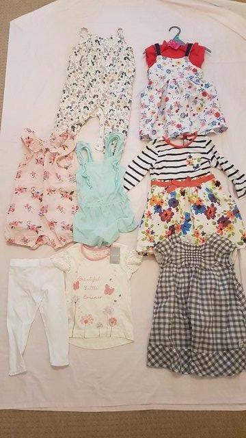 Preview of the first image of Baby girl clothes bundle 12-18 months.
