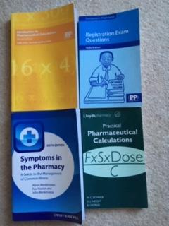 Preview of the first image of pharmacy study books.