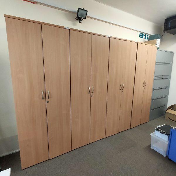 Image 3 of Claremont Beech Tall / Narrow Lockable Office Cupboard