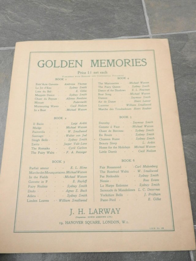 Image 2 of Golden Memories Book 7 Sheet Music Booklet