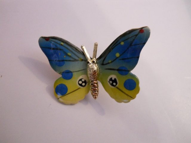 Preview of the first image of Vintage Enamel Butterfly Brooch.