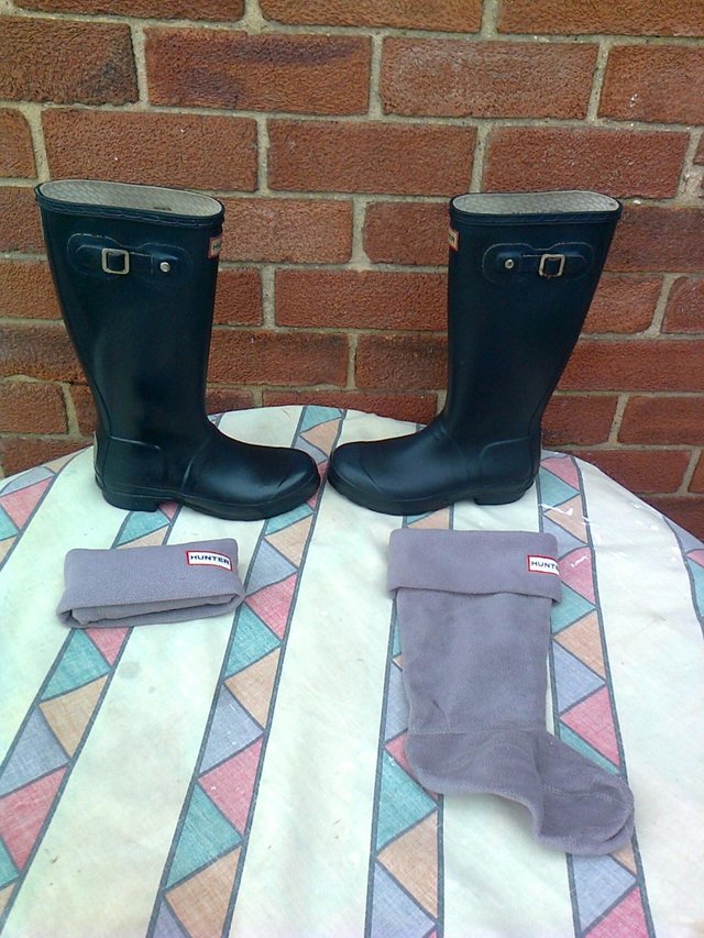 Preview of the first image of Wellingtons, genuine Hunter Kid's size UK 3, Euro 35/36, inc.