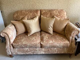 Preview of the first image of Two,2 Seater Settees with matching cushions as new,.