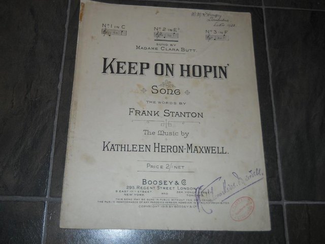Preview of the first image of Keep on Hopin' Music by Kathleen Heron-Maxwell Sheet Music.