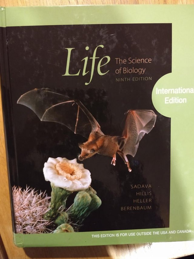 Preview of the first image of LIFE-The Science of Biology ninth edition hardback text book.