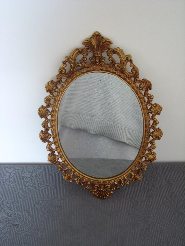 Preview of the first image of Small Vintage Rococo Style Mirror.