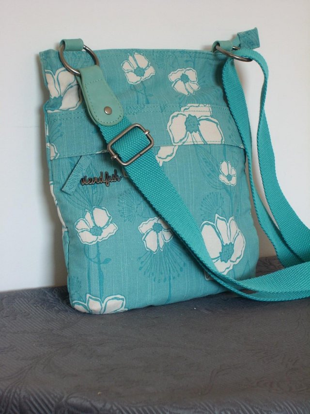 Preview of the first image of WEIRDFISH Turquoise Cross Body Bag NEW!.