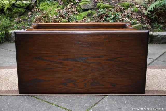 Image 6 of OLD CHARM LIGHT OAK TWO DRAWER COFFEE TABLE TV MAG STAND