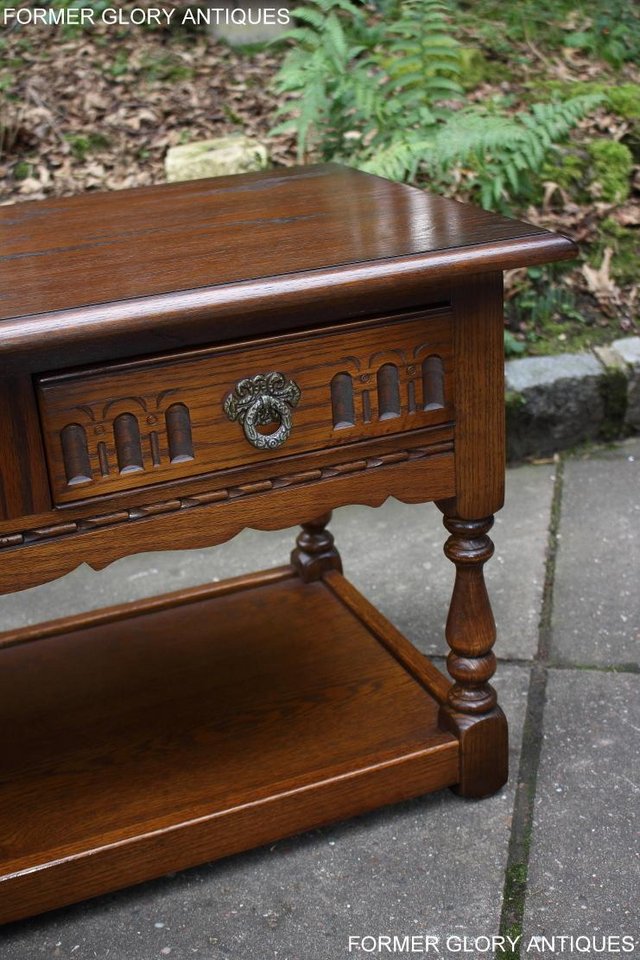 Image 15 of OLD CHARM LIGHT OAK TWO DRAWER COFFEE TABLE TV MAG STAND