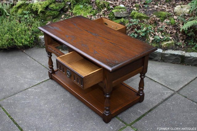 Image 48 of OLD CHARM LIGHT OAK TWO DRAWER COFFEE TABLE TV MAG STAND