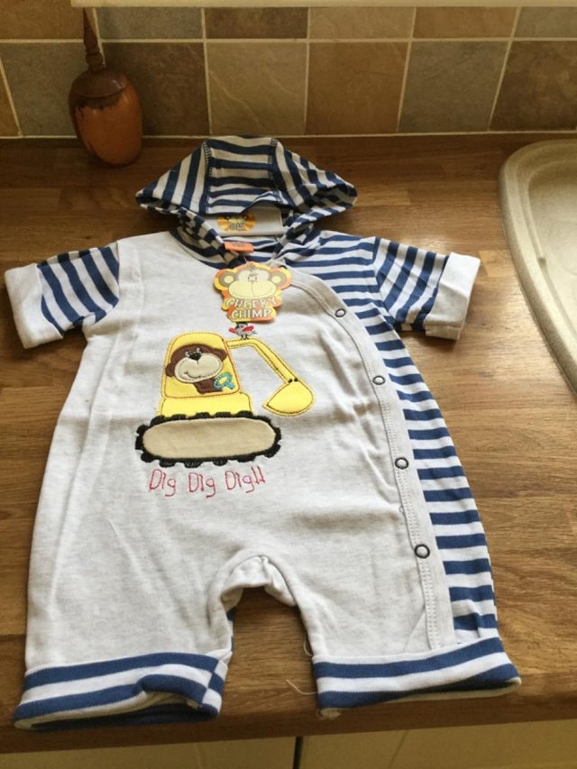 Preview of the first image of Baby Boys DIGGER outfit. Brand New..