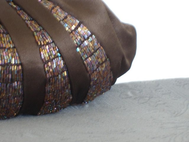 Image 2 of COUNTRY CASUALS Brown Beaded Clutch NEW!