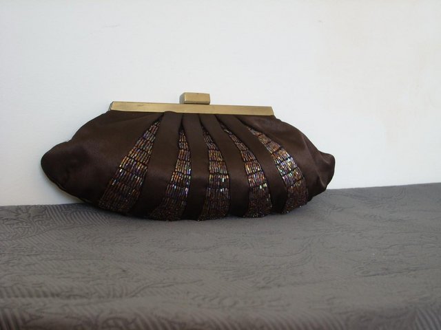 Image 6 of COUNTRY CASUALS Brown Beaded Clutch NEW!