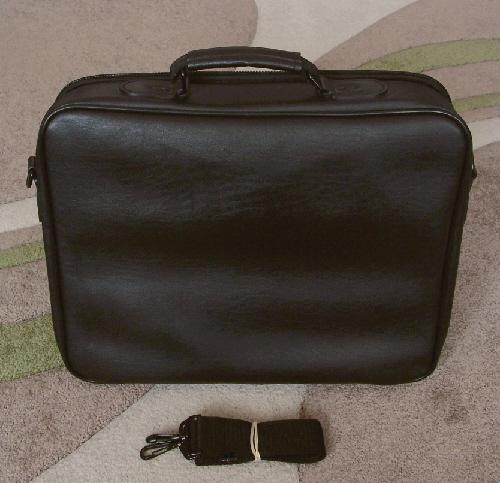 Image 2 of Lovely Faux Leather Black Padded Laptop Case  BX26