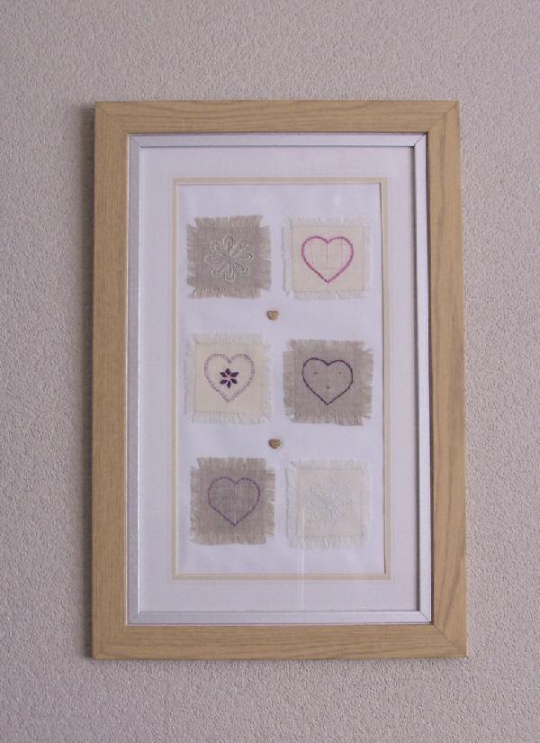 Preview of the first image of Lovely Contemporary Pine/Silver Collage Style Picture.