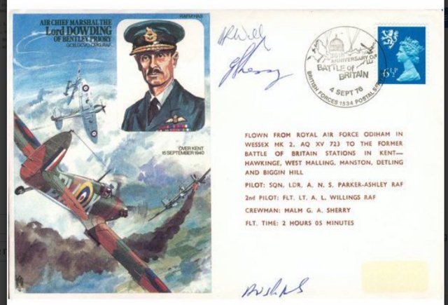 Preview of the first image of R.A.F. 1976 - 36th Anniv of The Battle Of Britain - signed.