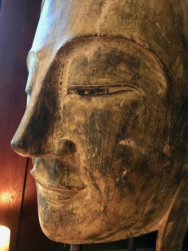 Image 3 of Impressive and beautiful very large Indonesian Buddha head