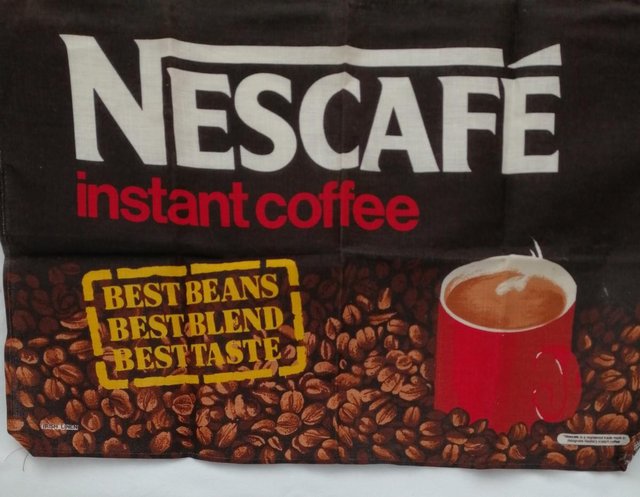 Preview of the first image of Nescafe Tea Towel - Pure Irish Linen - Unused.