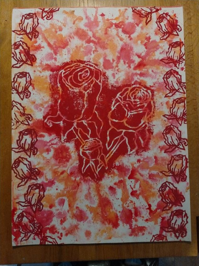Image 2 of "Reflection of Roses". Signed original painting.