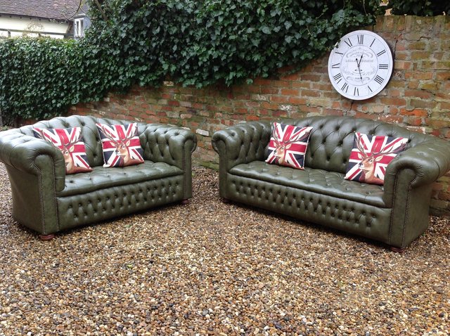 Image 9 of Chesterfield armchairs. Queen Anne & club style. Can deliver