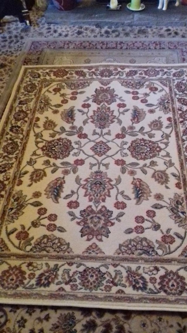 Preview of the first image of large ---rug...cream..pattern................................