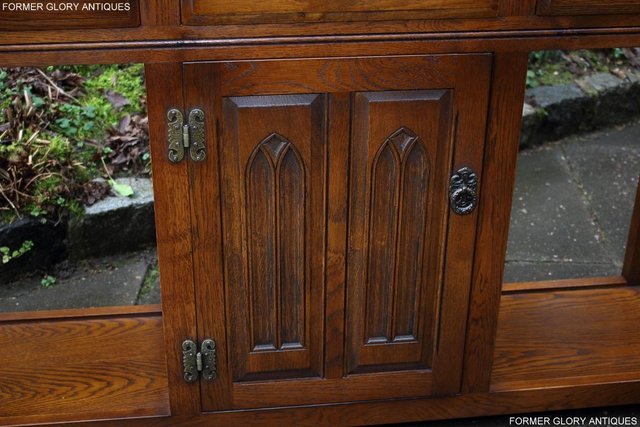 Image 36 of AN OLD CHARM LIGHT OAK CONSOLE TABLE SIDEBOARD DRESSER BASE