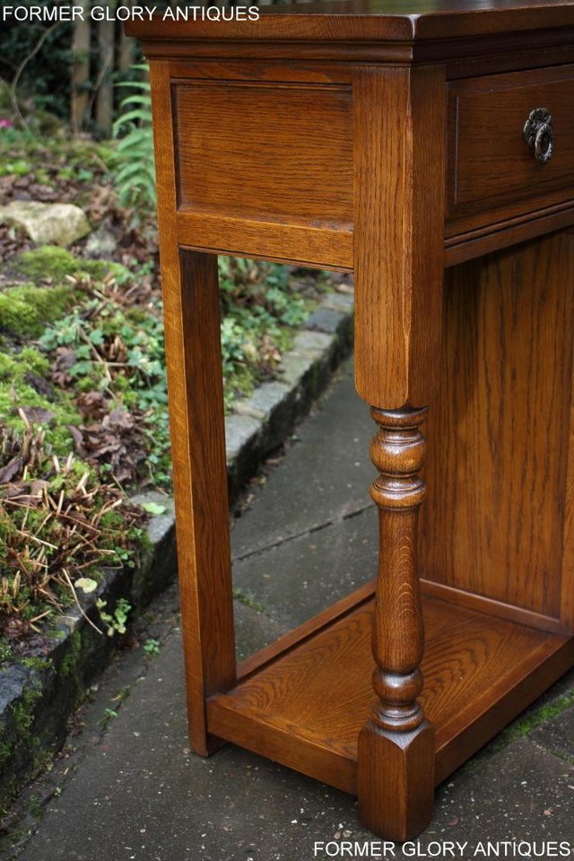 Image 39 of AN OLD CHARM LIGHT OAK CONSOLE TABLE SIDEBOARD DRESSER BASE