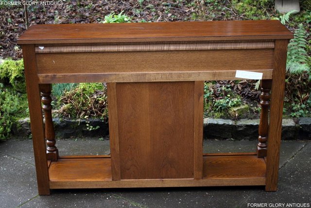 Image 48 of AN OLD CHARM LIGHT OAK CONSOLE TABLE SIDEBOARD DRESSER BASE