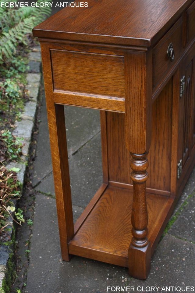 Image 70 of AN OLD CHARM LIGHT OAK CONSOLE TABLE SIDEBOARD DRESSER BASE