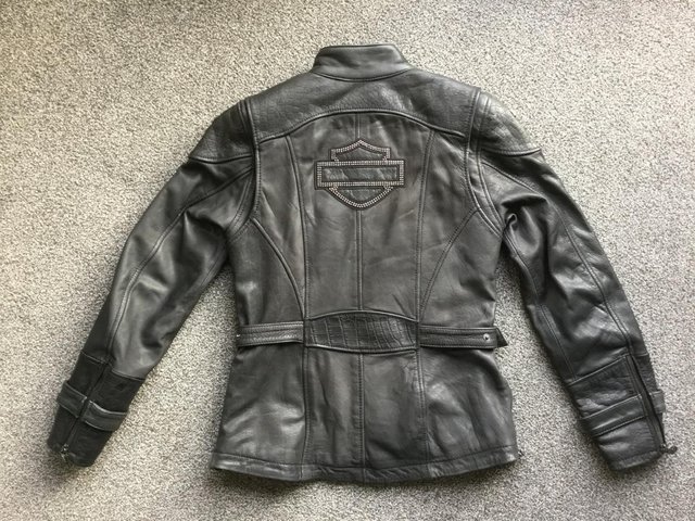 Preview of the first image of Harley Davidson Ladies leather motorcycle jacket.