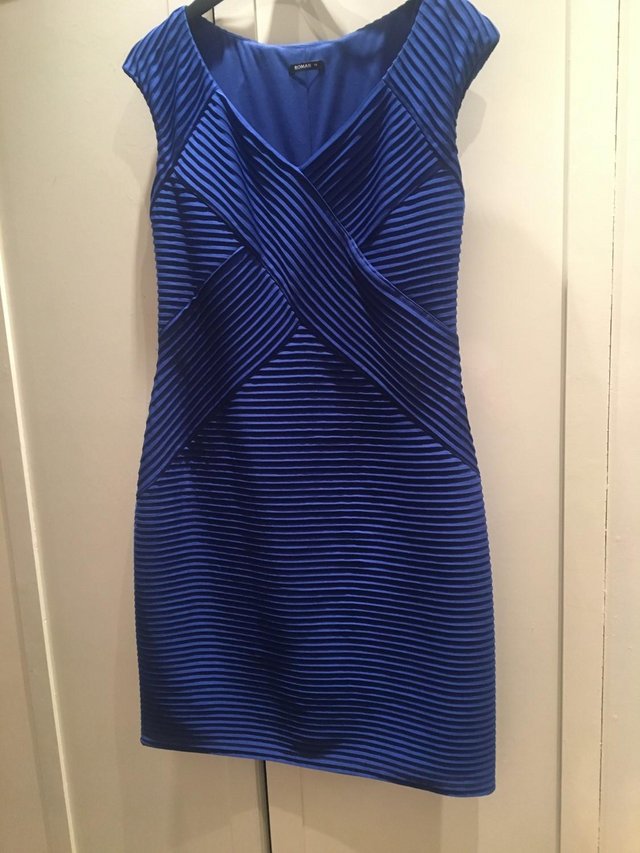Image 3 of ROMAN Blue fitted dress size 14