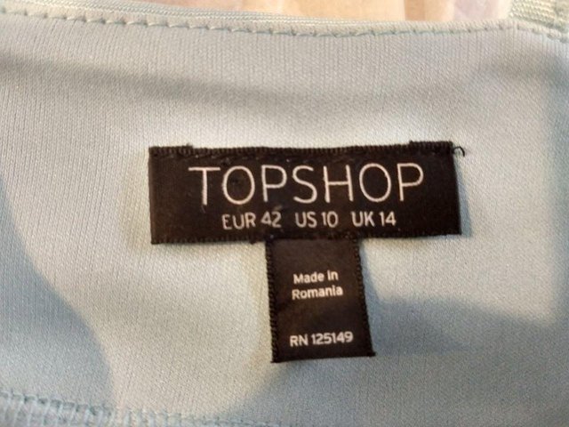 Image 4 of Topshop blue top-NEW. Size 14