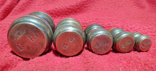 Image 3 of 5 Antique/Vintage Brass Weights