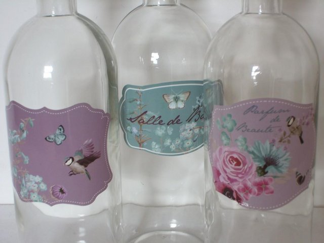Image 2 of DUNELM Set 3 Glass Bathroom Bottles