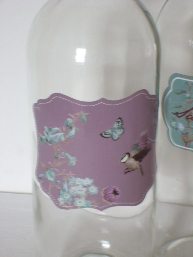 Image 4 of DUNELM Set 3 Glass Bathroom Bottles
