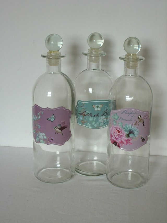 Image 7 of DUNELM Set 3 Glass Bathroom Bottles