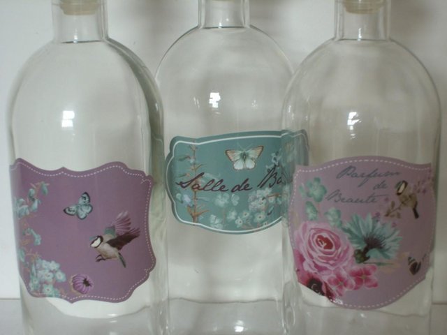 Image 9 of DUNELM Set 3 Glass Bathroom Bottles