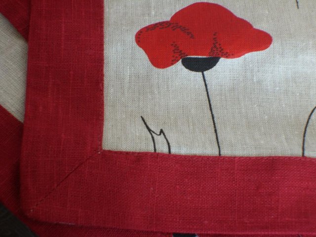 Image 2 of Set 4 Square Poppy Placemats NEW!