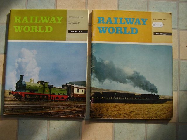 Preview of the first image of Railway World Sept & Dec 1970 paperback books.