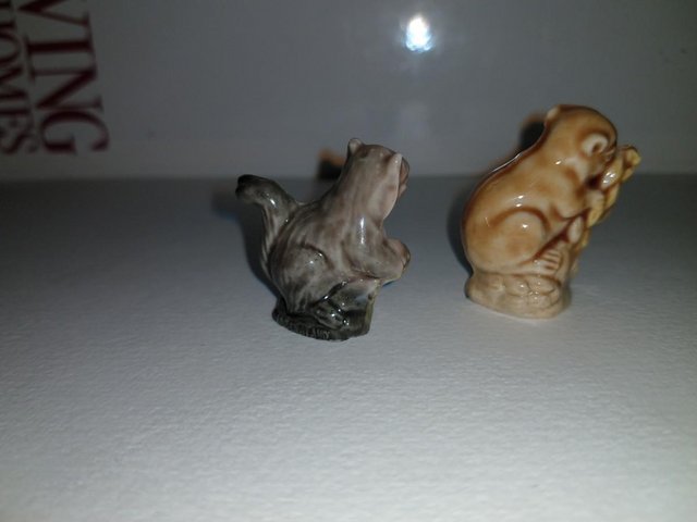 Preview of the first image of Wade Whimsie figurines- Squirrel 70's + Field mouse 80's.
